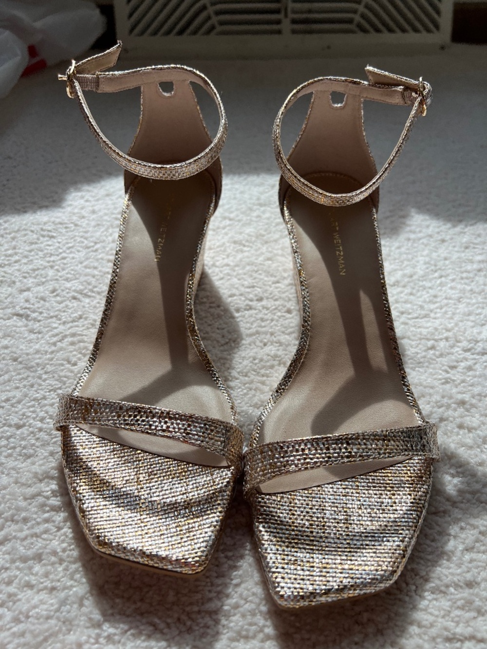 NWOT - Stuart Weitzman Nudistcurve Wedge  Sandal - Size 8.5
